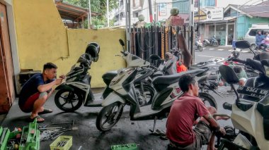 şehrin eski motosiklet