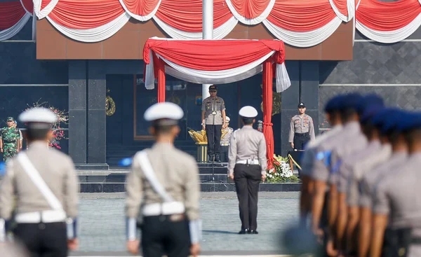 Stock image indonesian soldier during the ceremony 