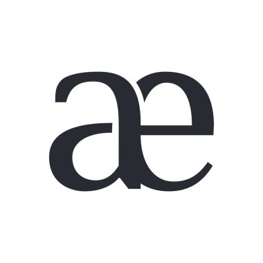 ea Lowercase Letter Initial Logo Design Template Vector Illustration