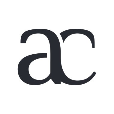 ac ca Lowercase Letter Initial Logo Design Template Vector Illustration