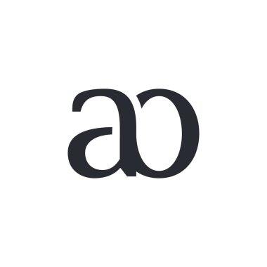 A O O A lowercase logo design vector