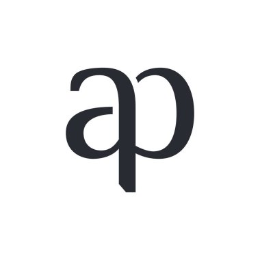 AP PA lowercase logo design vector