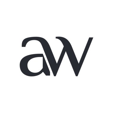 Lowercase AW WA black logo