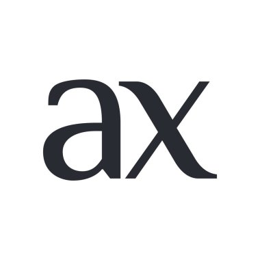 Lowercase AX black logo