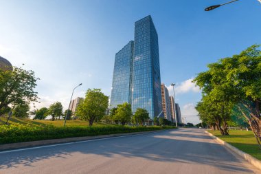 Sabahları parkın manzarası, Vinhouse Ocean Park, Gia Lam, Hanoi