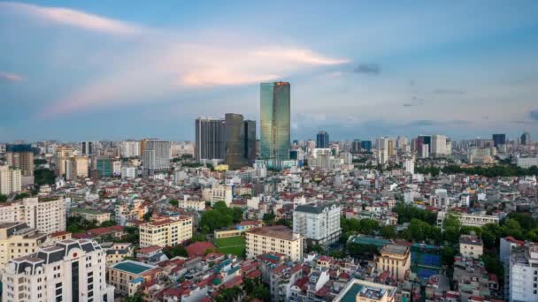 Paesaggio Urbano Della Città Hanoi Crepuscolo — Video Stock