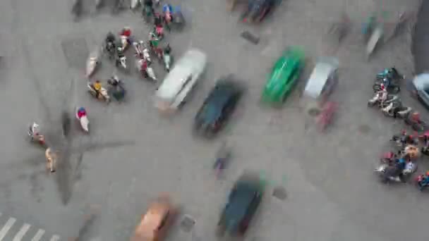 ラッシュアワーでハノイ市内の交通の混乱 — ストック動画