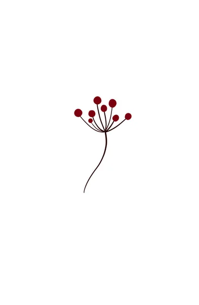 beautiful botanical flower logo art illustration