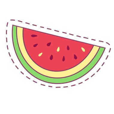 Bir dilim karpuz sanat çizimi