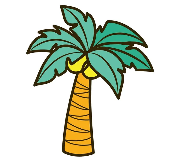 Sommar Palm Ikon Illustration Design — Stockfoto