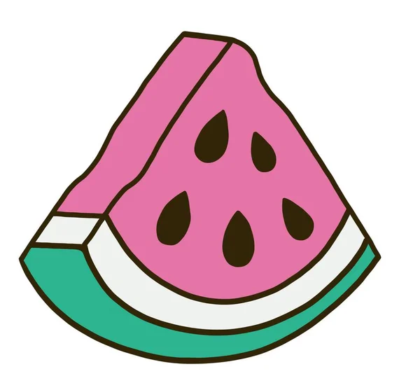 Slice Watermelon Art Illustration — Stock Photo, Image