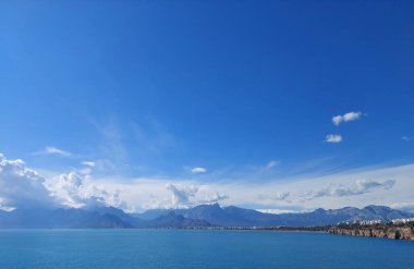 Sea, mountains, Antalya, Turkey, city center
