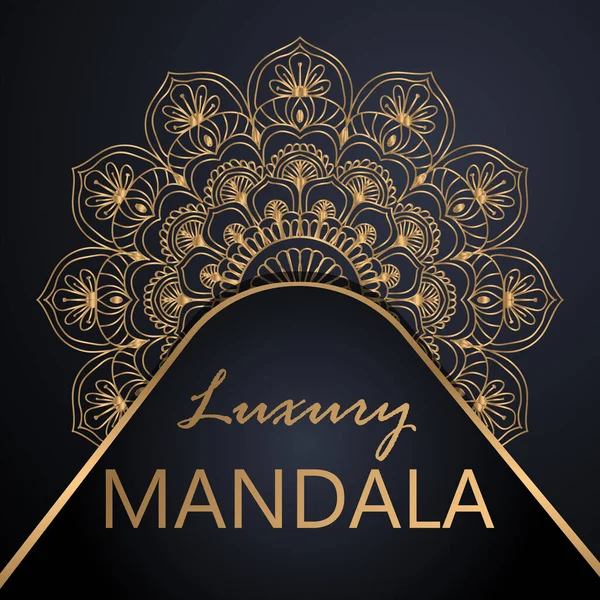 vector vintage decorative mandala elements. golden abstract background.