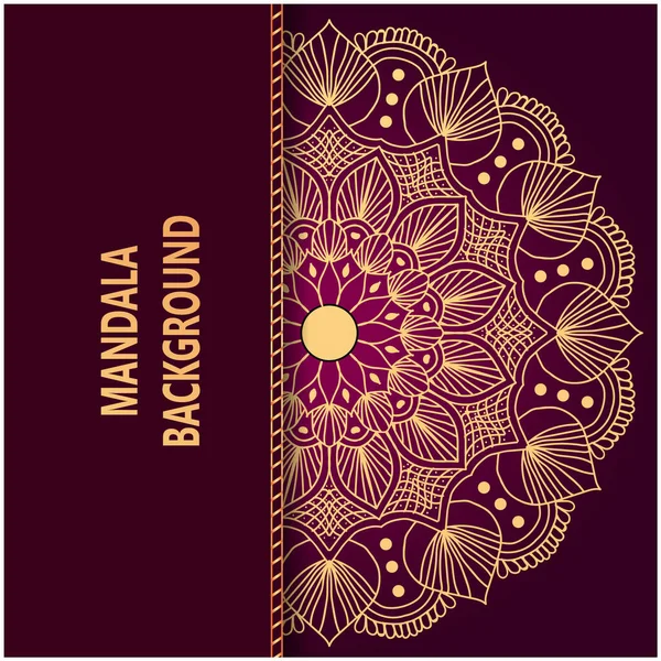 vector vintage decorative mandala elements. golden abstract background.