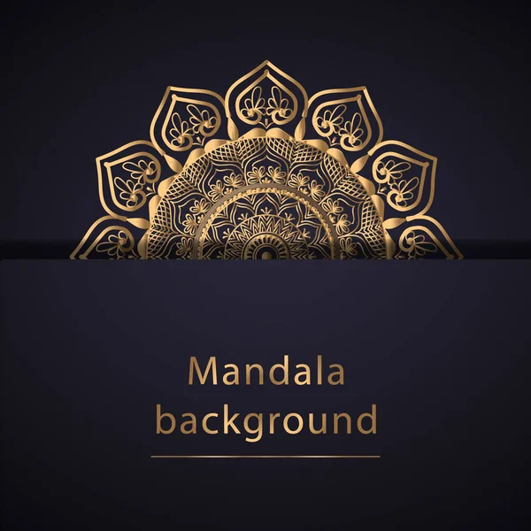 vector vintage decorative mandala elements. golden abstract background.