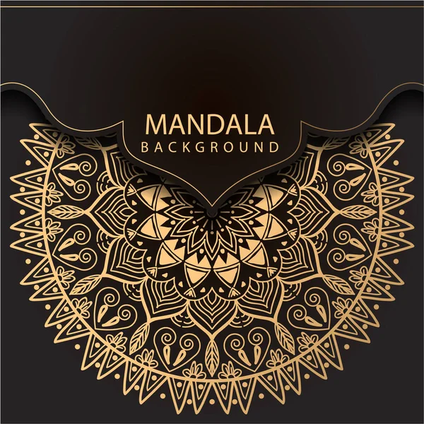 vector vintage decorative mandala elements. golden abstract background.