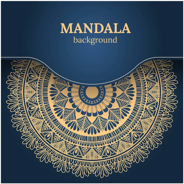 vector vintage decorative mandala elements. golden abstract background.