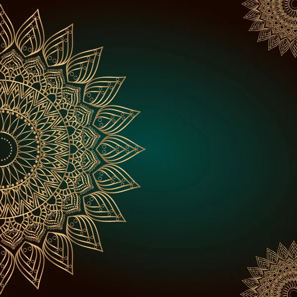 vector vintage decorative mandala elements. golden abstract background.