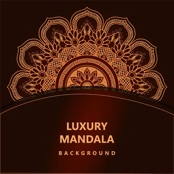 vector vintage decorative mandala elements. golden abstract background.