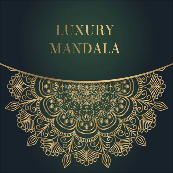 vector vintage decorative mandala elements. golden abstract background.