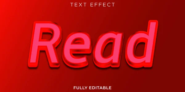 Design Vorlage Für Texteffekte Lesen — Stockvektor