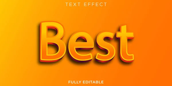 Mejor Plantilla Diseño Efecto Texto — Vector de stock
