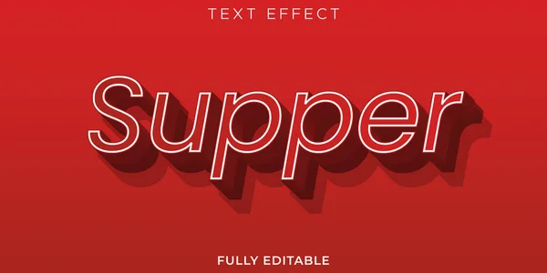 Souper Modèle Conception Effet Texte — Image vectorielle