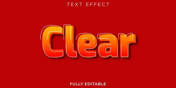 Clear Text Effect Design Template — Stock Vector