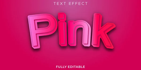 Шаблон Дизайну Ефекту Рожевого Тексту — стоковий вектор