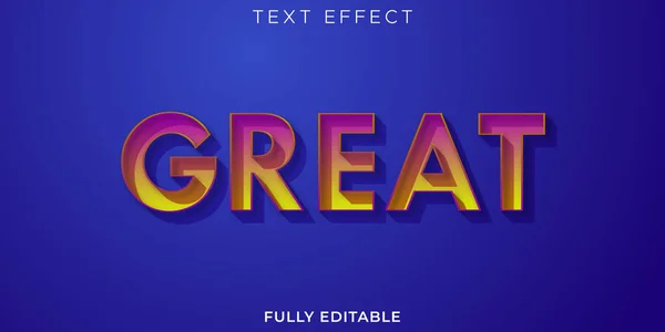 Great Text Effect Design Template — Stock Vector
