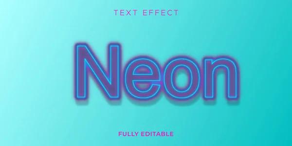 Шаблон Дизайна Неонового Текстового Эффекта — стоковый вектор