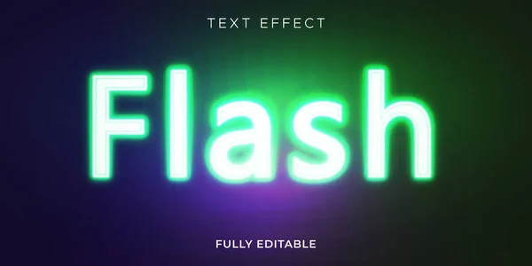 Plantilla Diseño Efecto Texto Flash — Archivo Imágenes Vectoriales