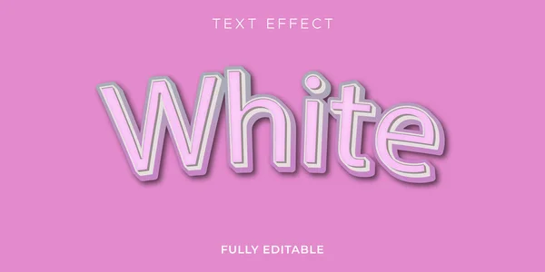 Шаблон Эффекта Белого Текста — стоковый вектор