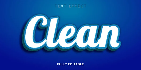 Modelo Design Efeito Texto Limpo —  Vetores de Stock