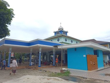 Ar Rahmah Mosque, Bogor, Indonesia. looks very stately, blue, clean.