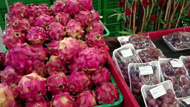 Bogor Indonésie Prosinec 2022 Různé Druhy Ovoce Prodej Supermarketu — Stock video