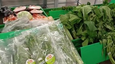 Bogor, Indonesia - December 23, 2022 : various kinds of vegetables are being sold in supermarkets