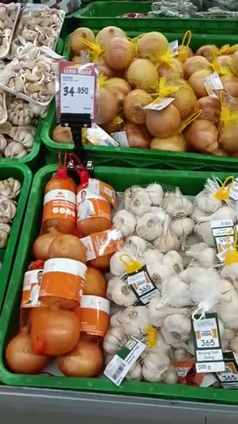 Богор Индонезия Декабря 2022 Года Супермаркетах Продаются Различные Виды Специй — стоковое видео