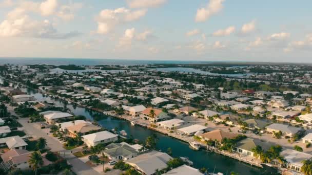 High Aerial View Key Colony Beach Uma Cidade Localizada Estado — Vídeo de Stock