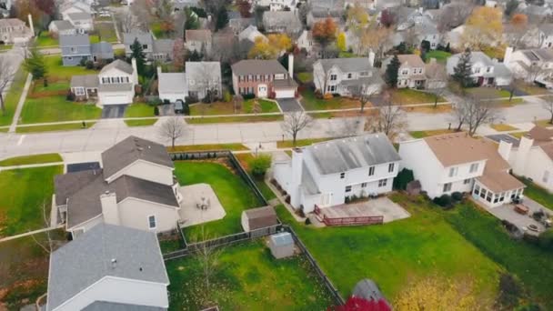 Vue Aérienne Par Drone Quartier Banlieue Américain Création Plan Banlieue — Video