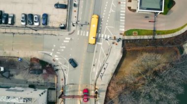 Chicago toplu taşıma hareketinin yukarıdan görünüşü.
