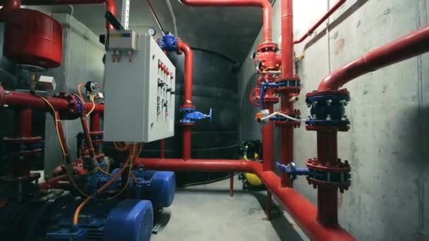 Pumping Substation Apartment Building Activation Pumping Station — Video Stock