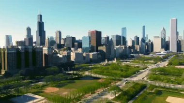 Şehir merkezi, Central Park ve trafik manzarası