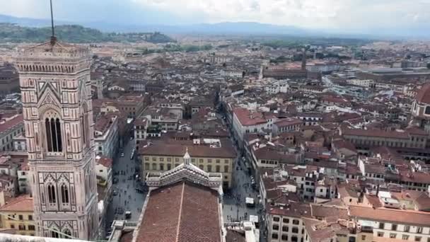 Luchtfoto Van Florence Adembenemende Luchtfoto Van Florence Met Historische Architectuur — Stockvideo