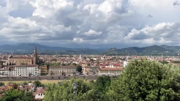Firenze 2024 Skyline Panoramico Firenze Veduta Panoramica Firenze Con Famosa — Video Stock