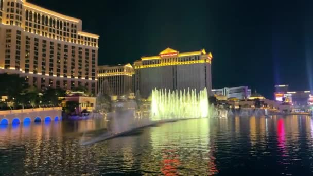Las Vegas Nevada Usa Duben 2024 Ikonická Vodní Show Las — Stock video