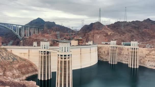 Ingegneria Ammirate Diga Hoover Diga Hoover Famosa Sua Monumentale Struttura — Video Stock