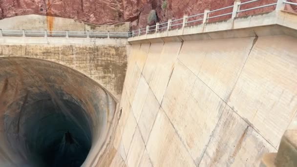 Gargantuan Spillway Della Hoover Dam Massiccia Suggestiva Diga Della Hoover — Video Stock