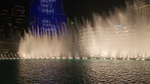 Vae Dubai Verenigde Arabische Emiraten April 2024 Mesmerizing Water Show — Stockvideo