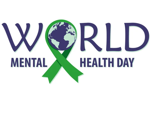 Diseño Vectores Para Día Mundial Salud Mental Octubre — Vector de stock